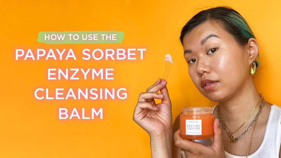 bálsamo limpiador enzimático de sorbete de papaya